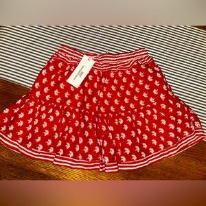 New Vineyard Vines Girls 7 8 Red Patterned Skirt